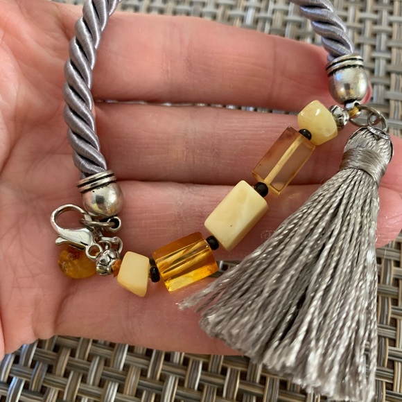 Natural Baltic Amber and Silver Bracelet NEW - Picture 3 of 7